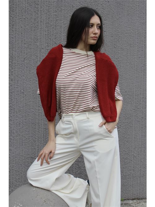 T-shirt manica corta a righe DIECI MINUTI | 551141